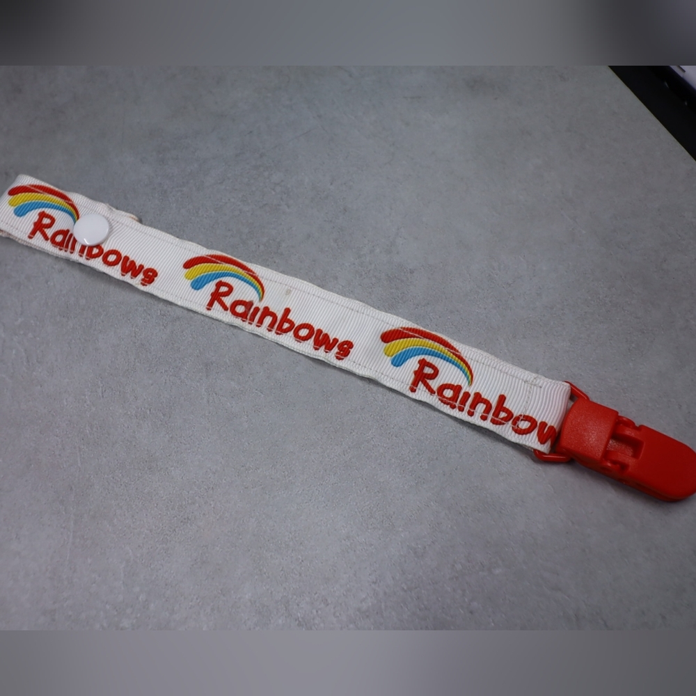 Rainbow Pacifier Clip